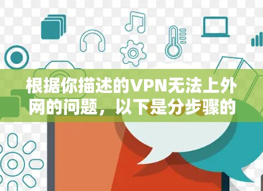 根据你描述的VPN无法上外网的问题,以下是分步骤的解决方案 根据你描述的VPN无法上外网的问题,以下是分步骤的解决方案