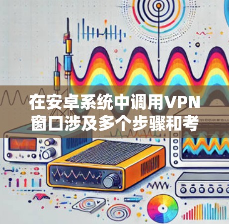 在安卓系统中调用VPN窗口涉及多个步骤和考虑因素。以下是分步骤的解决方案,帮助您成功实现调用VPN窗口的功能 在安卓系统中调用VPN窗口涉及多个步骤和考虑因素。以下是分步骤的解决方案,帮助您成功实现调用VPN窗口的功能