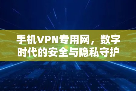 手机VPN专用网，数字时代的安全与隐私守护者