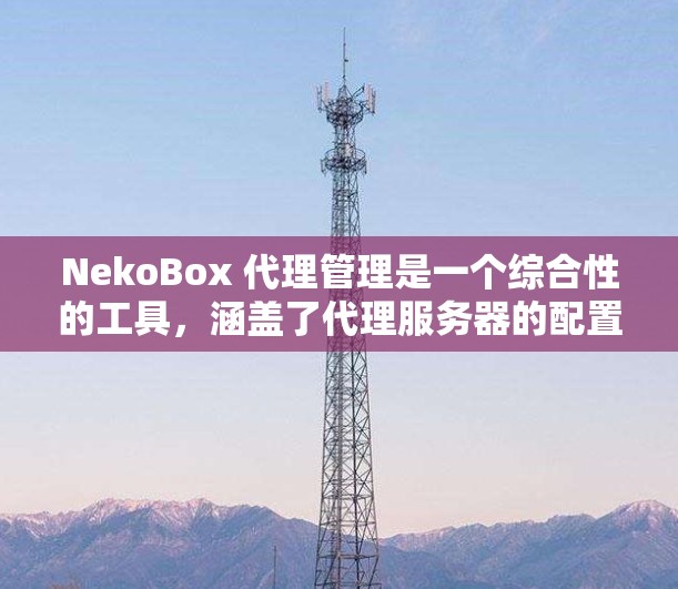 NekoBox 代理管理是一个综合性的工具,涵盖了代理服务器的配置、监控、用户管理和安全等多个方面。以下是对 NekoBox 代理管理的详细分析和总结 NekoBox 代理管理是一个综合性的工具,涵盖了代理服务器的配置、监控、用户管理和安全等多个方面。以下是对 NekoBox 代理管理的详细分析和总结